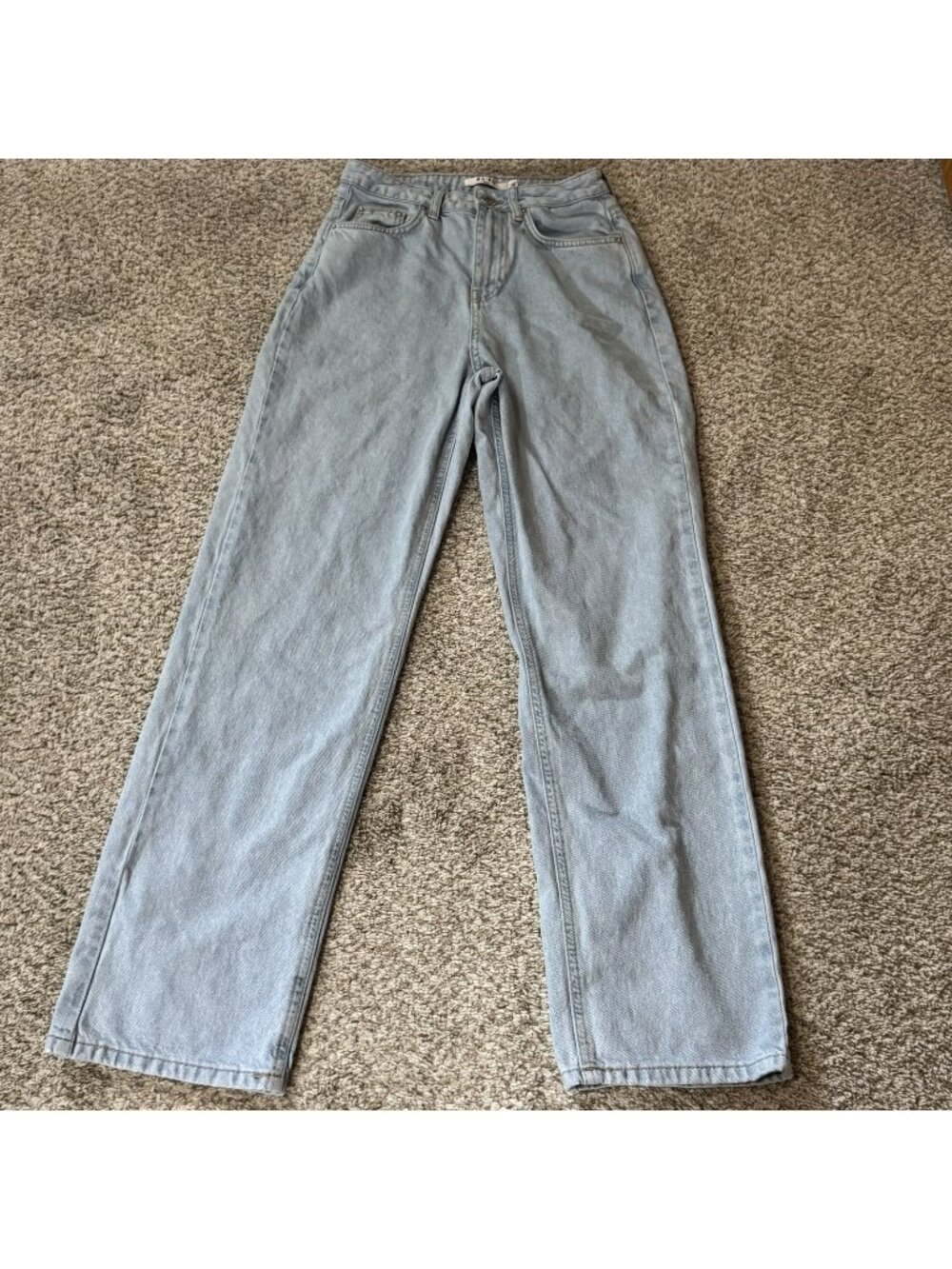 NA-KD Jeans Women's Size 36Wide Leg High Waisted Light Wash Denim Y2K Style